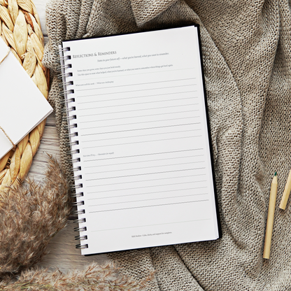 Calming caregiver journaling pages for reflection and emotional check-ins