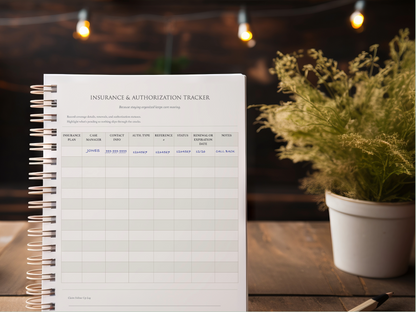 Funding, insurance, and connections tracking worksheets