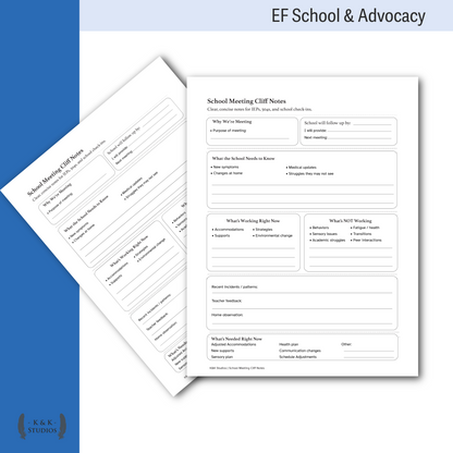 Executive Function Complete Toolkit (15 Sheets)