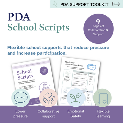 PDA School Communication Scripts | Collaborative Advocacy & Lower-Pressure Support Language