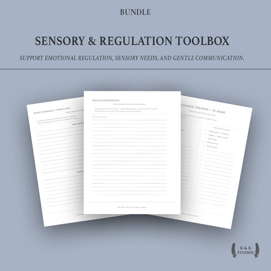 Sensory & Regulation Toolbox printable cover