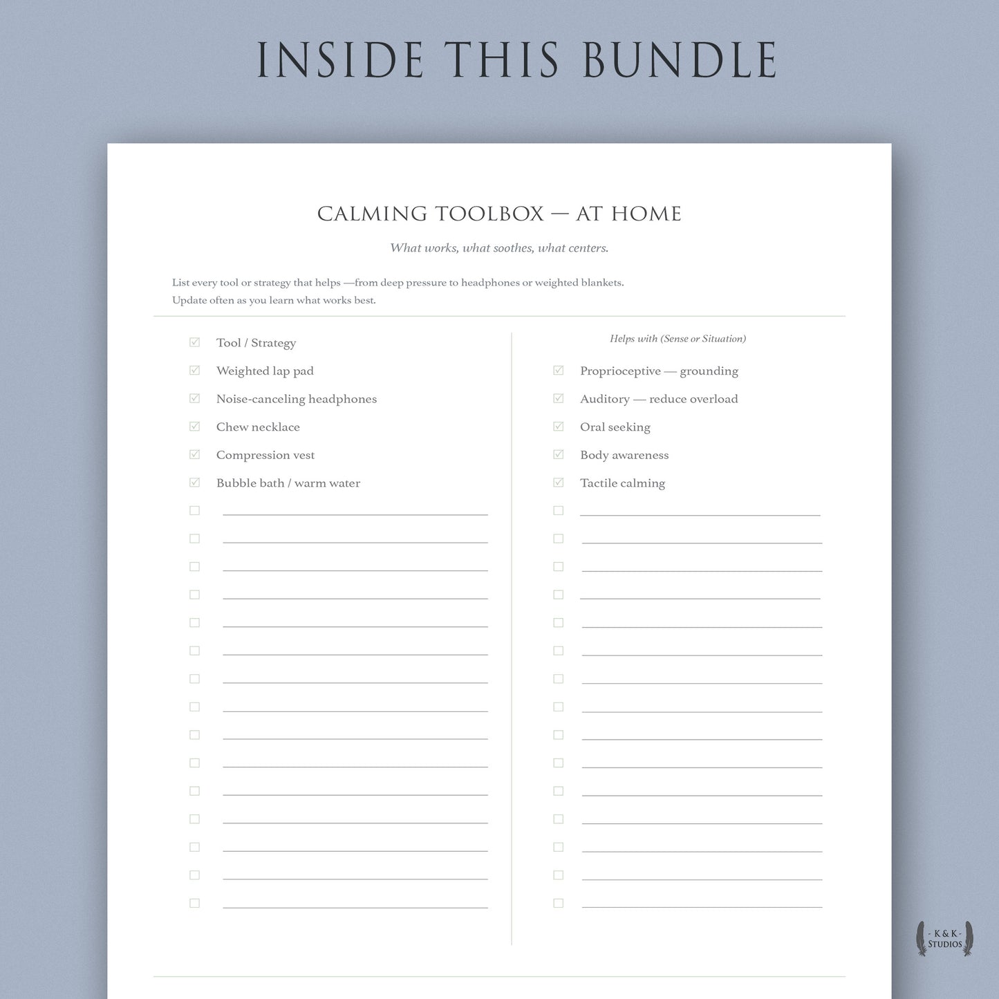 On-the-go calming strategies for emotional regulation”background