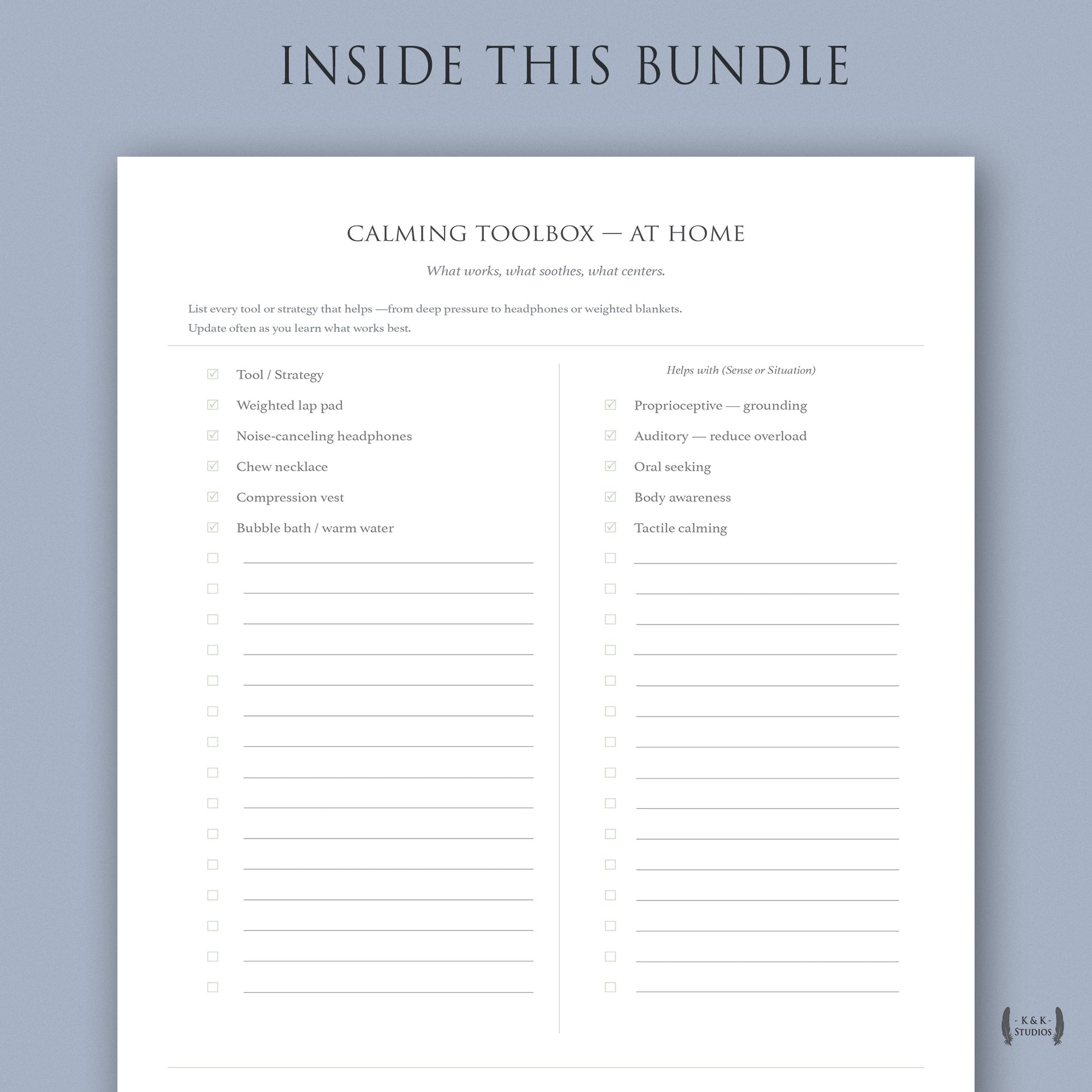 On-the-go calming strategies for emotional regulation”background