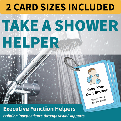 Take a Shower Helper | Autism & ADHD Daily Living Skills Visual Routine Cards