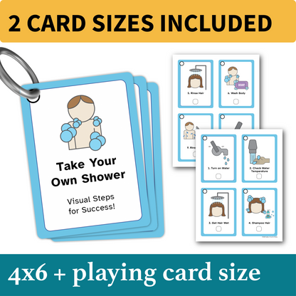 Take a Shower Helper | Autism & ADHD Daily Living Skills Visual Routine Cards