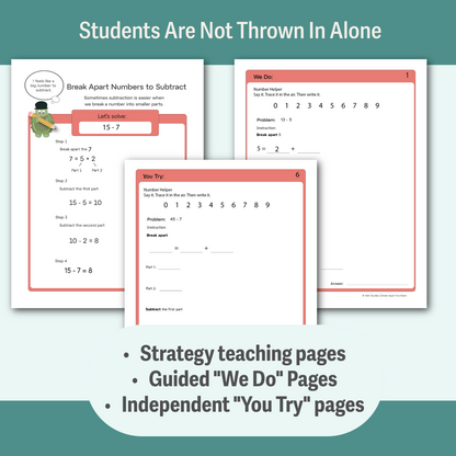 Complete Subtraction Strategy Bundle | Printable Visual Math Support