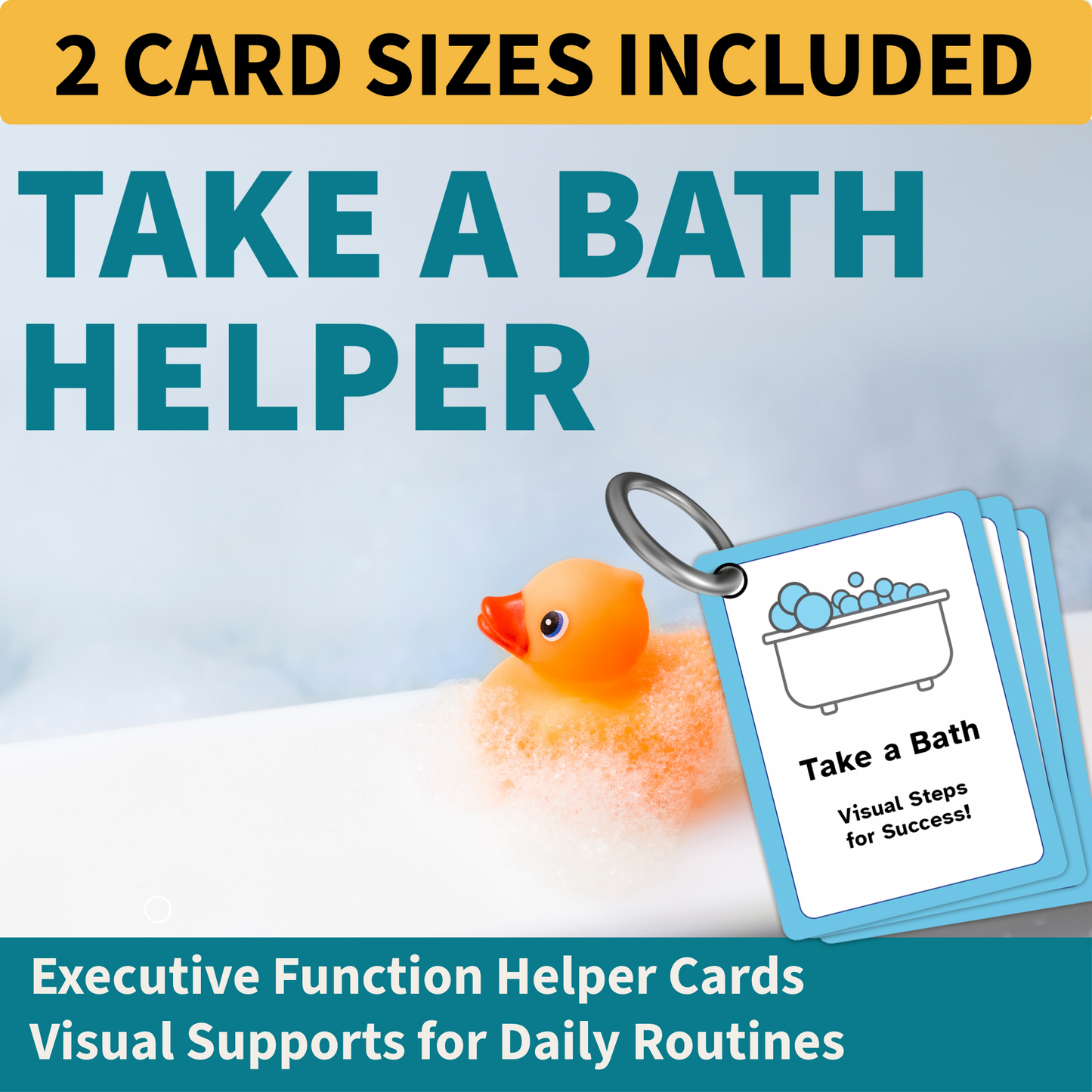 Take a Bath Helper – Visual Routine Cards for Autism, ADHD & Executive Function Support