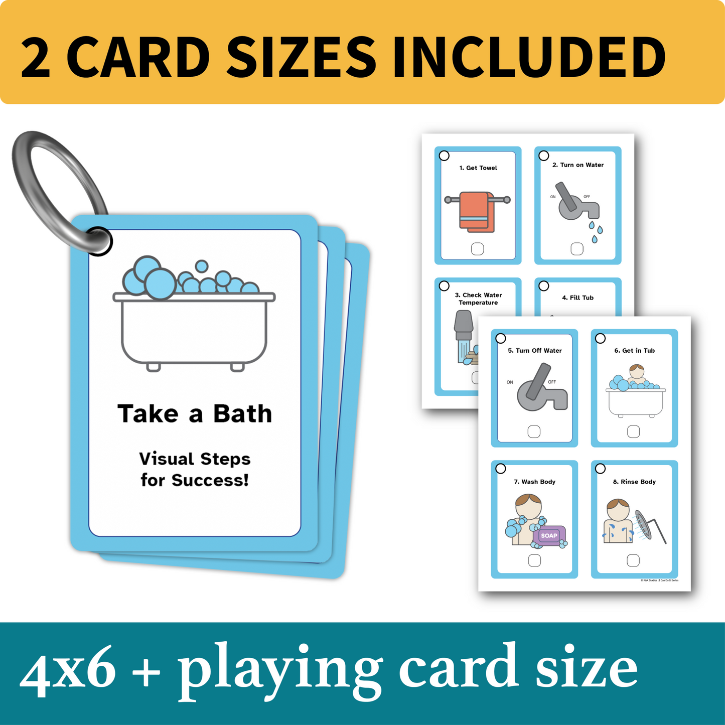 Take a Bath Helper – Visual Routine Cards for Autism, ADHD & Executive Function Support