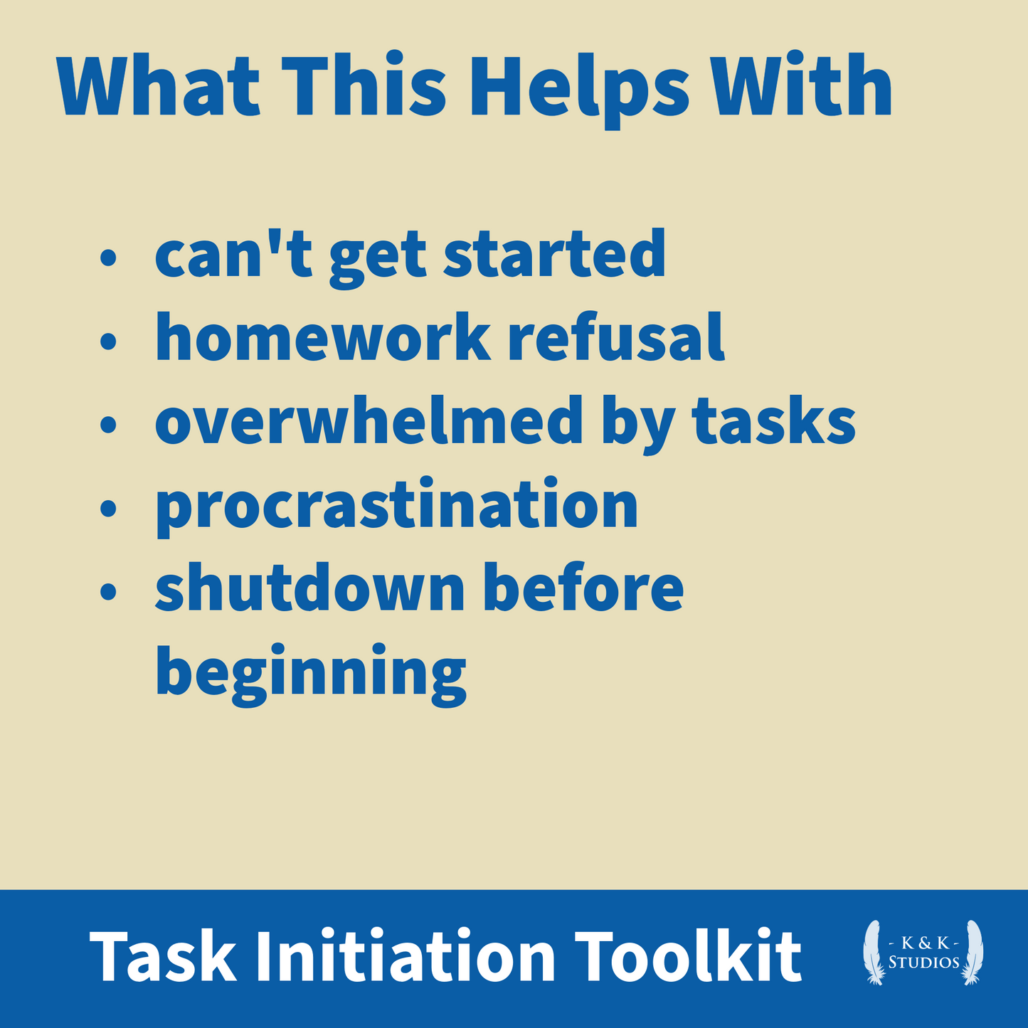 Task Initiation Toolkit | Executive Function Help for ADHD & Homework