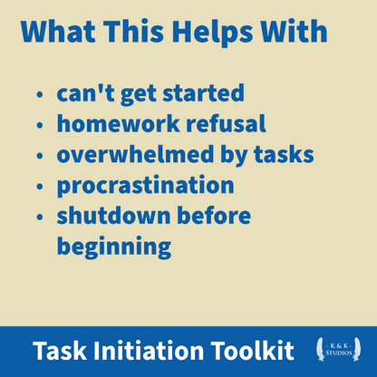 Task Initiation Toolkit | Executive Function Help for ADHD & Homework