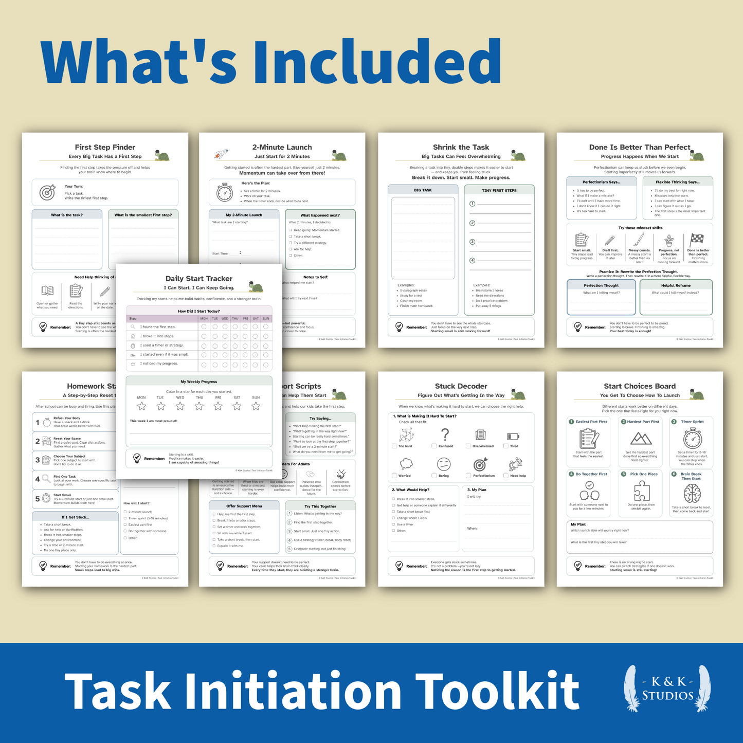 Task Initiation Toolkit | Executive Function Help for ADHD & Homework