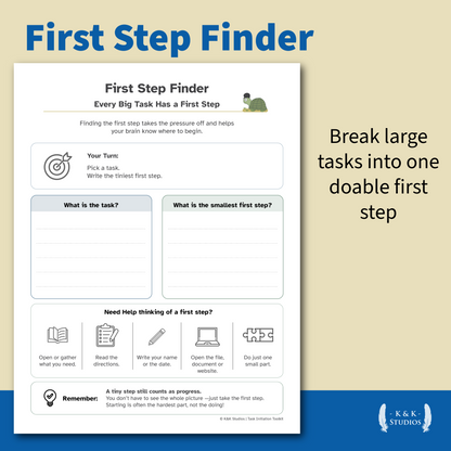 Task Initiation Toolkit | Executive Function Help for ADHD & Homework