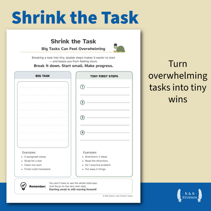 Task Initiation Toolkit | Executive Function Help for ADHD & Homework
