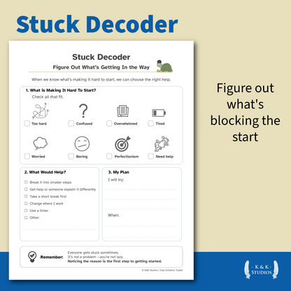 Task Initiation Toolkit | Executive Function Help for ADHD & Homework