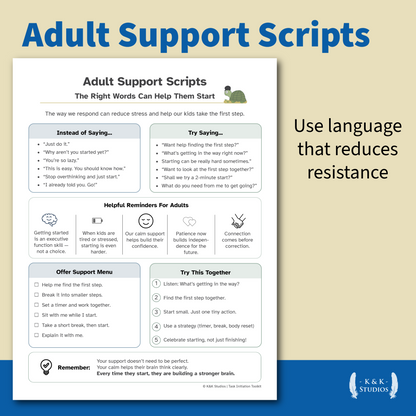 Task Initiation Toolkit | Executive Function Help for ADHD & Homework