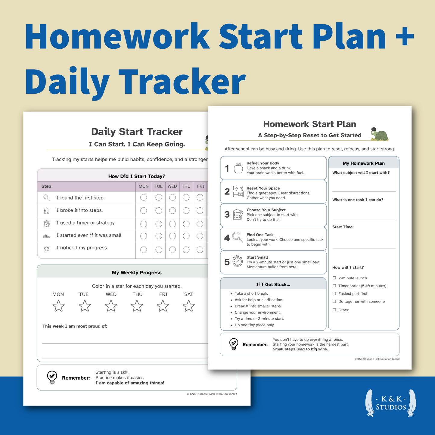 Task Initiation Toolkit | Executive Function Help for ADHD & Homework