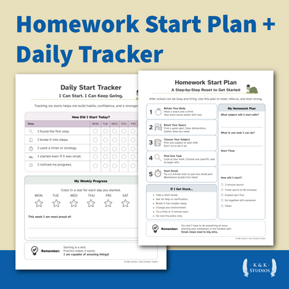 Task Initiation Toolkit | Executive Function Help for ADHD & Homework