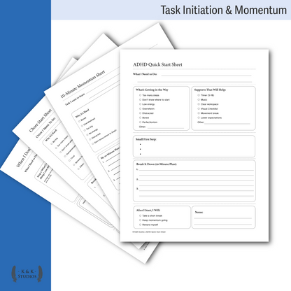 Executive Function Complete Toolkit (15 Sheets)