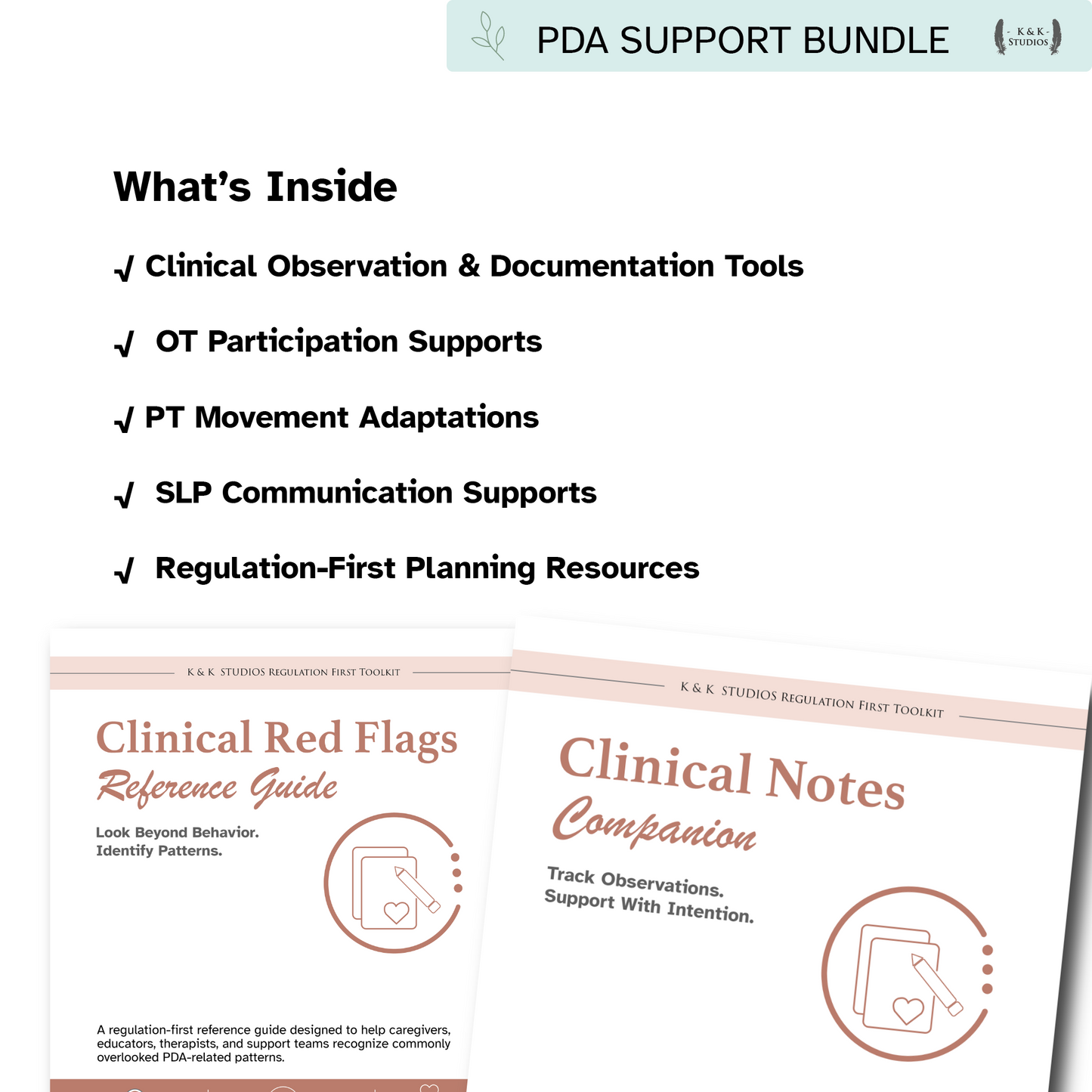 PDA Therapy Team Resource Bundle for OT, PT & SLP