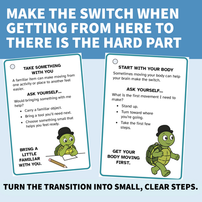 Transition Strategy Cards • Printed Cards + Downloadable Instructions