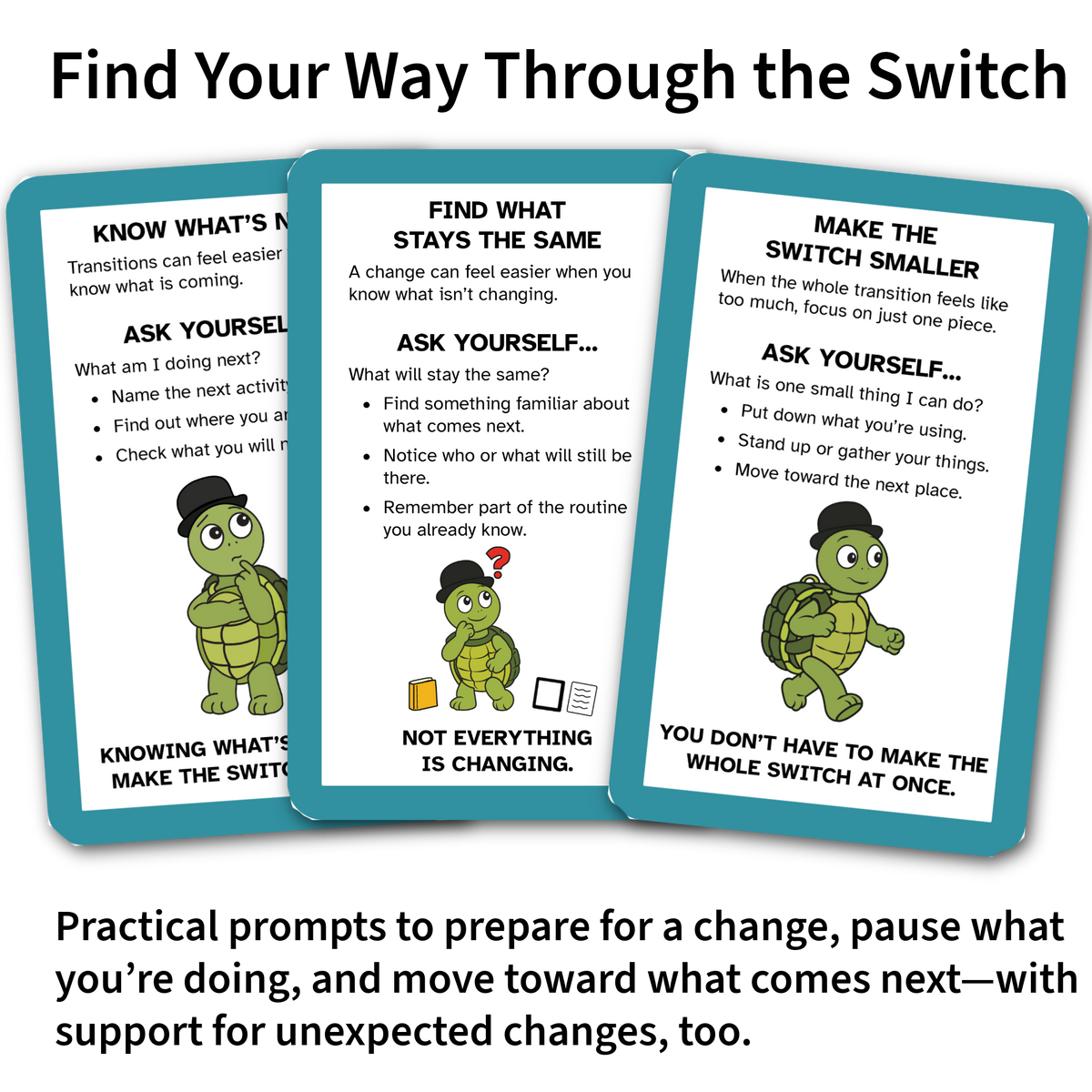 Transition Strategy Cards • Printed Cards + Downloadable Instructions