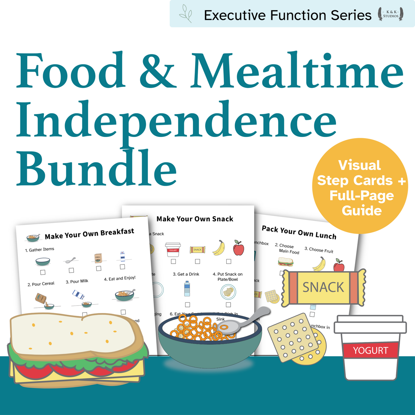 Food & Mealtime Independence Bundle: Breakfast, Lunch & Snack Visual Supports