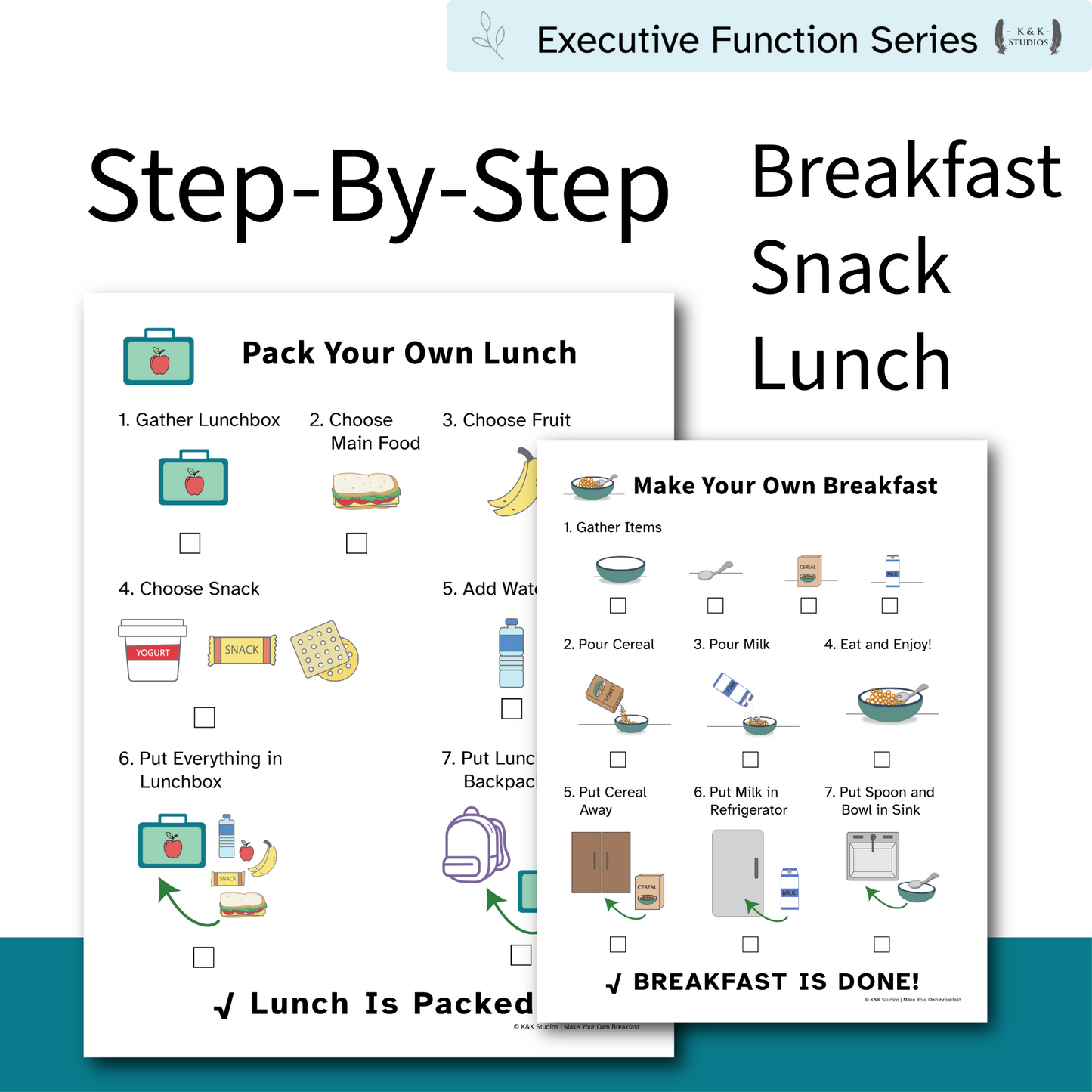 Food & Mealtime Independence Bundle: Breakfast, Lunch & Snack Visual Supports