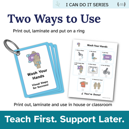 Wash Your Hands Helper | Visual Hand Washing Routine for Autism, ADHD & Executive Function Support