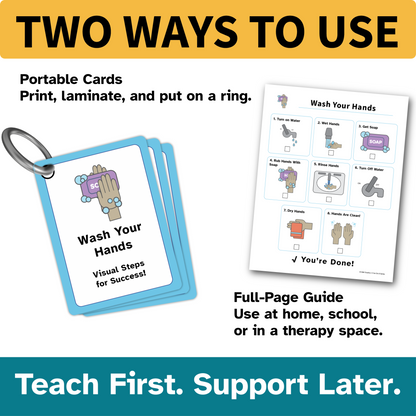 Wash Your Hands Helper | Visual Hand Washing Routine for Autism, ADHD & Executive Function Support