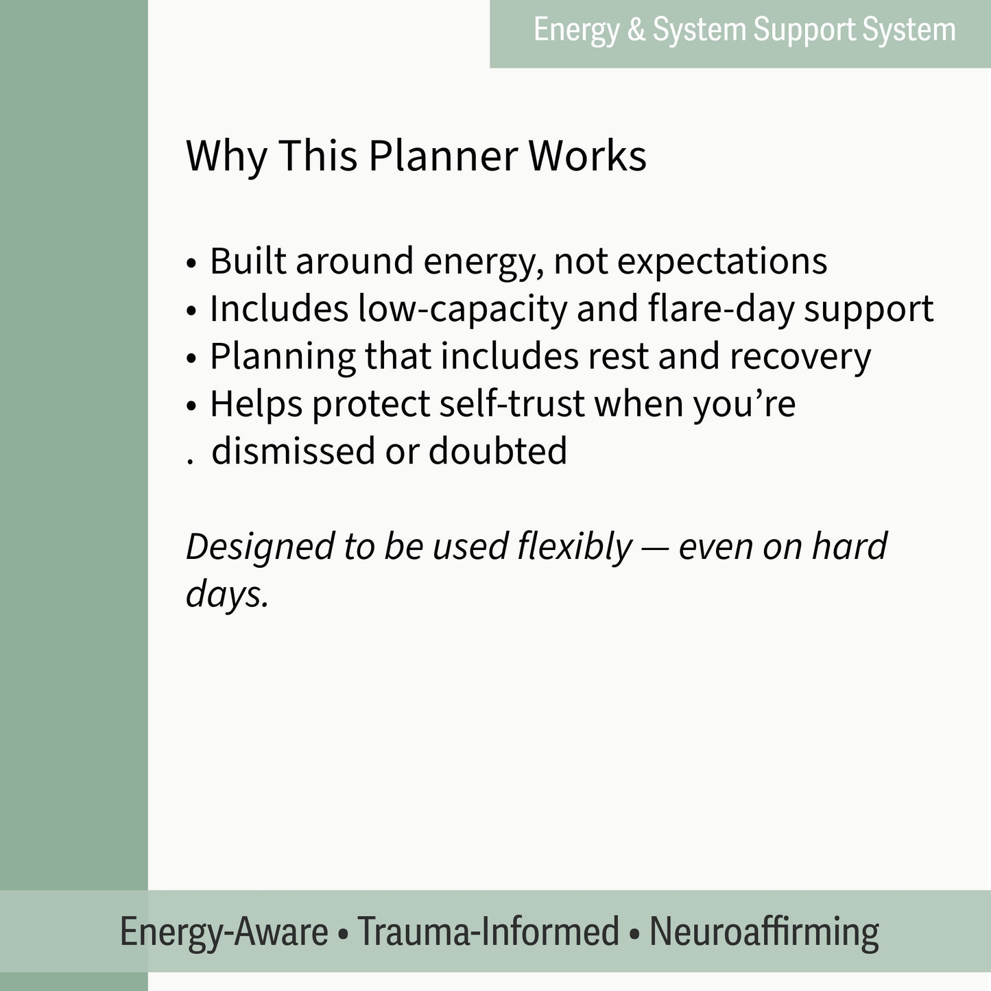 The Spoonie Planner Energy & Symptom Support System