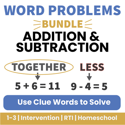 WORD PROBLEMS | Dyscalculia Support Math Intervention Toolkit