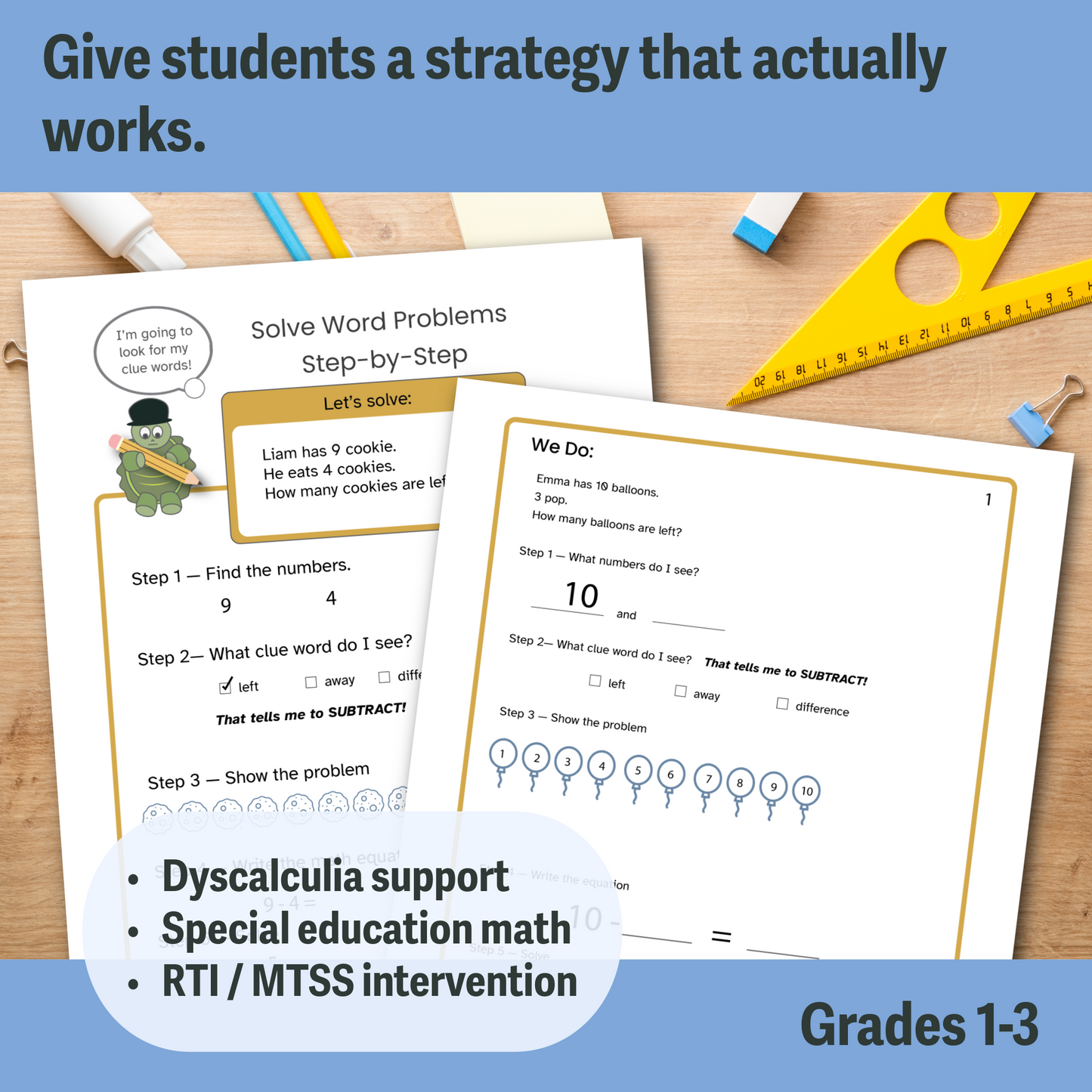 WORD PROBLEMS | Dyscalculia Support Math Intervention Toolkit