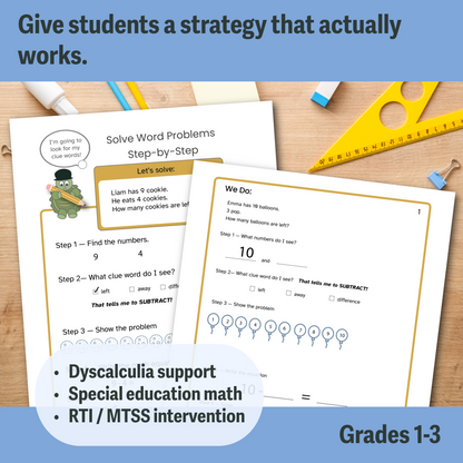 WORD PROBLEMS | Dyscalculia Support Math Intervention Toolkit