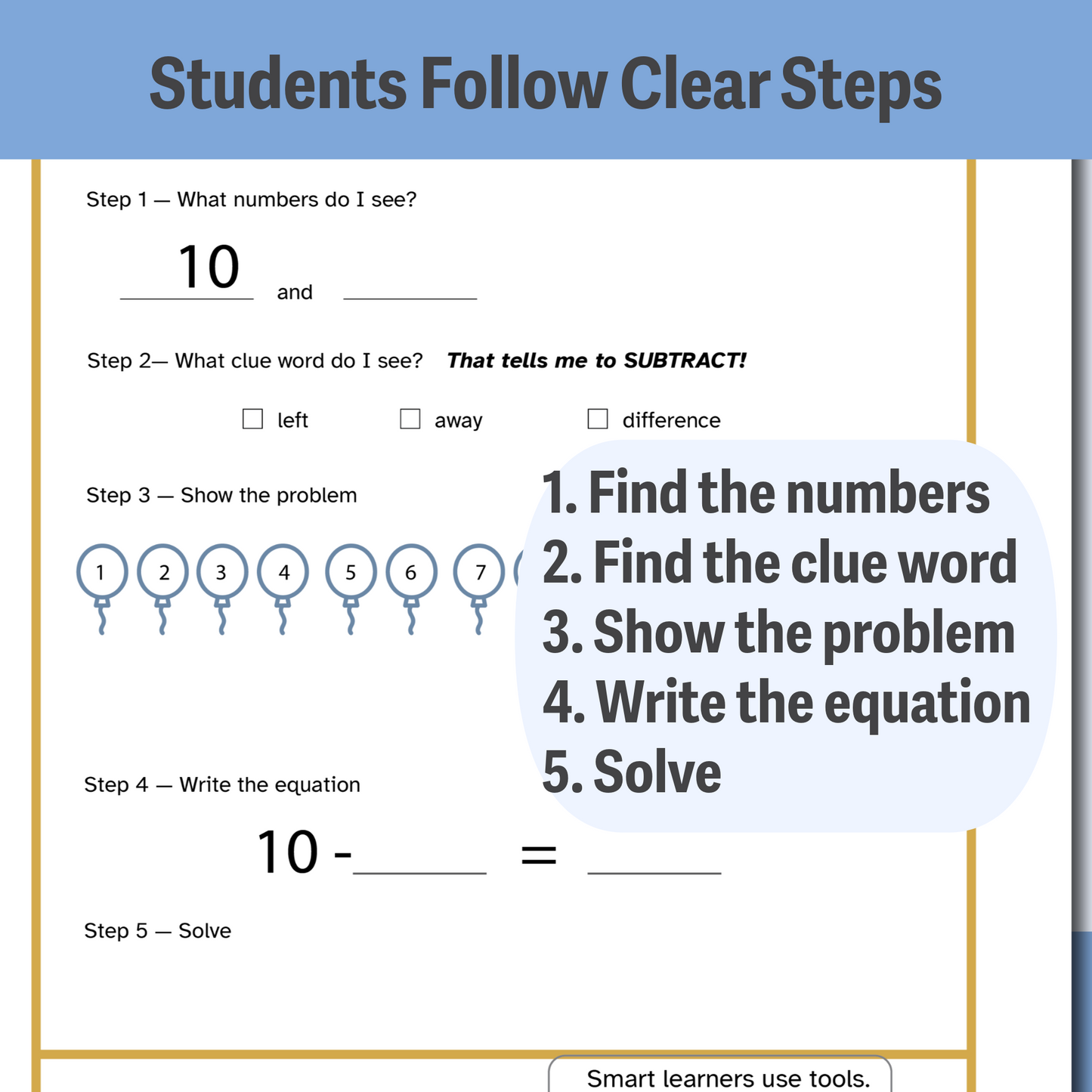 WORD PROBLEMS | Dyscalculia Support Math Intervention Toolkit