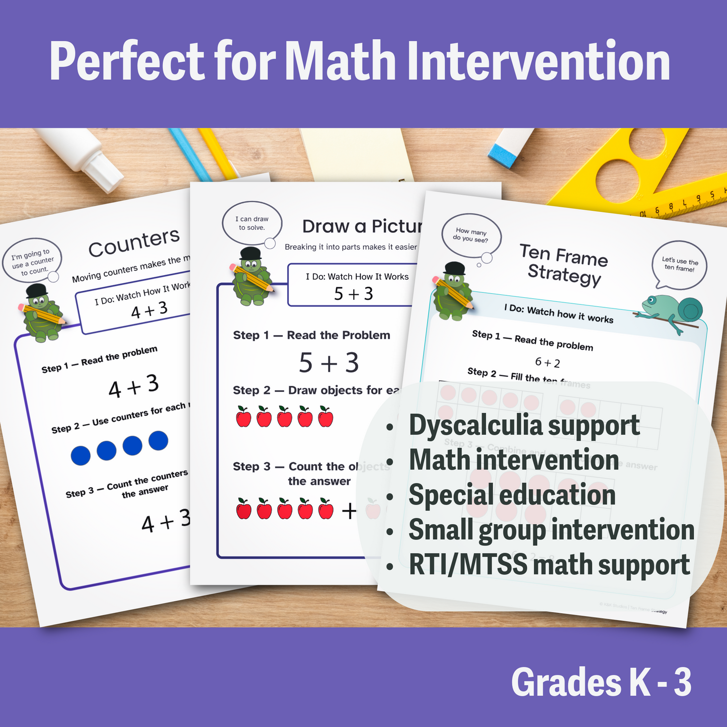 Addition Within 10 Math Intervention Toolkit | Visual Addition Strategies for Struggling Learners