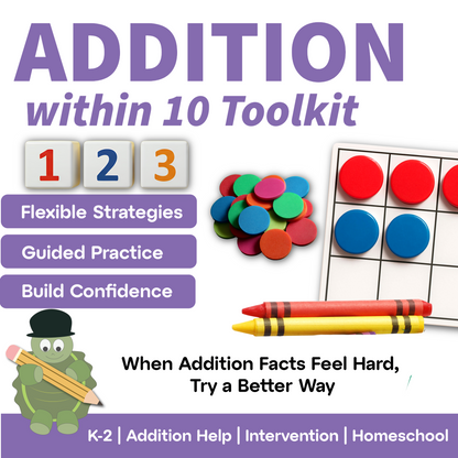 Addition Within 10 Math Intervention Toolkit | Visual Addition Strategies for Struggling Learners