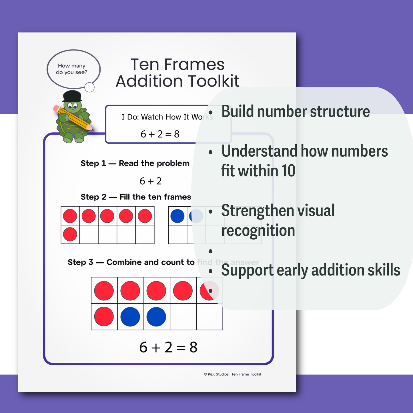 Addition Within 10 Math Intervention Toolkit | Visual Addition Strategies for Struggling Learners