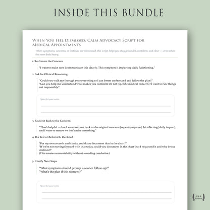 Medical Advocacy Script | Calm, Confident Communication for Hard Appointments