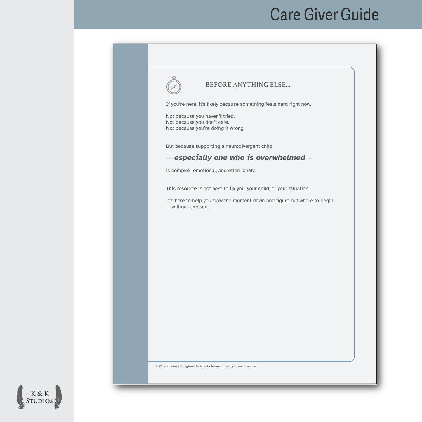 Start Here: A Caregiver Companion for Neurodivergent Support