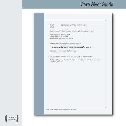 Start Here: A Caregiver Companion for Neurodivergent Support