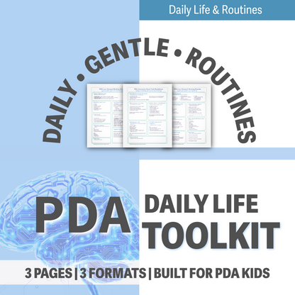 PDA Daily Life Routine Bundle | Low-Demand Morning & Bedtime Tools