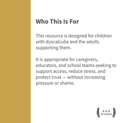 Dyscalculia Mega Support Pack | Advocacy, EF, Time, Money & School Access Tools