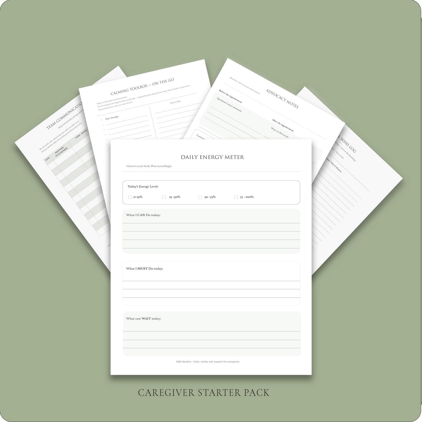 Free Caregiver Starter pack