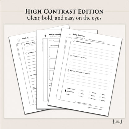 The Neurodivergent Mind Companion — Digital & Printable Planner (ND-Friendly, GoodNotes Ready)