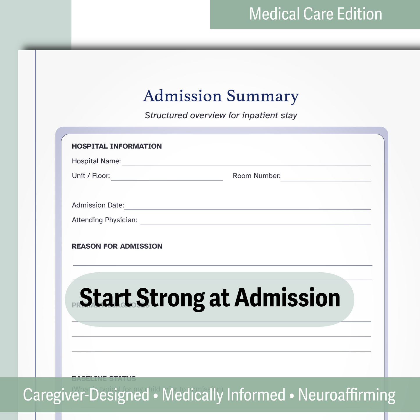 Hospital Stay Inpatient Advocacy Organizer