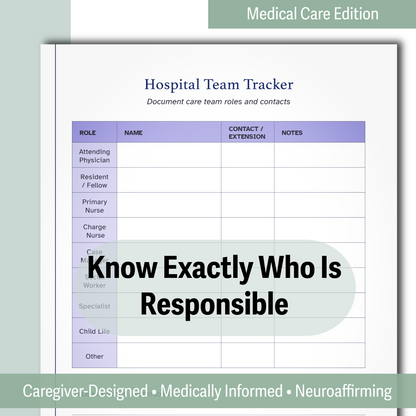 Hospital Stay Inpatient Advocacy Organizer