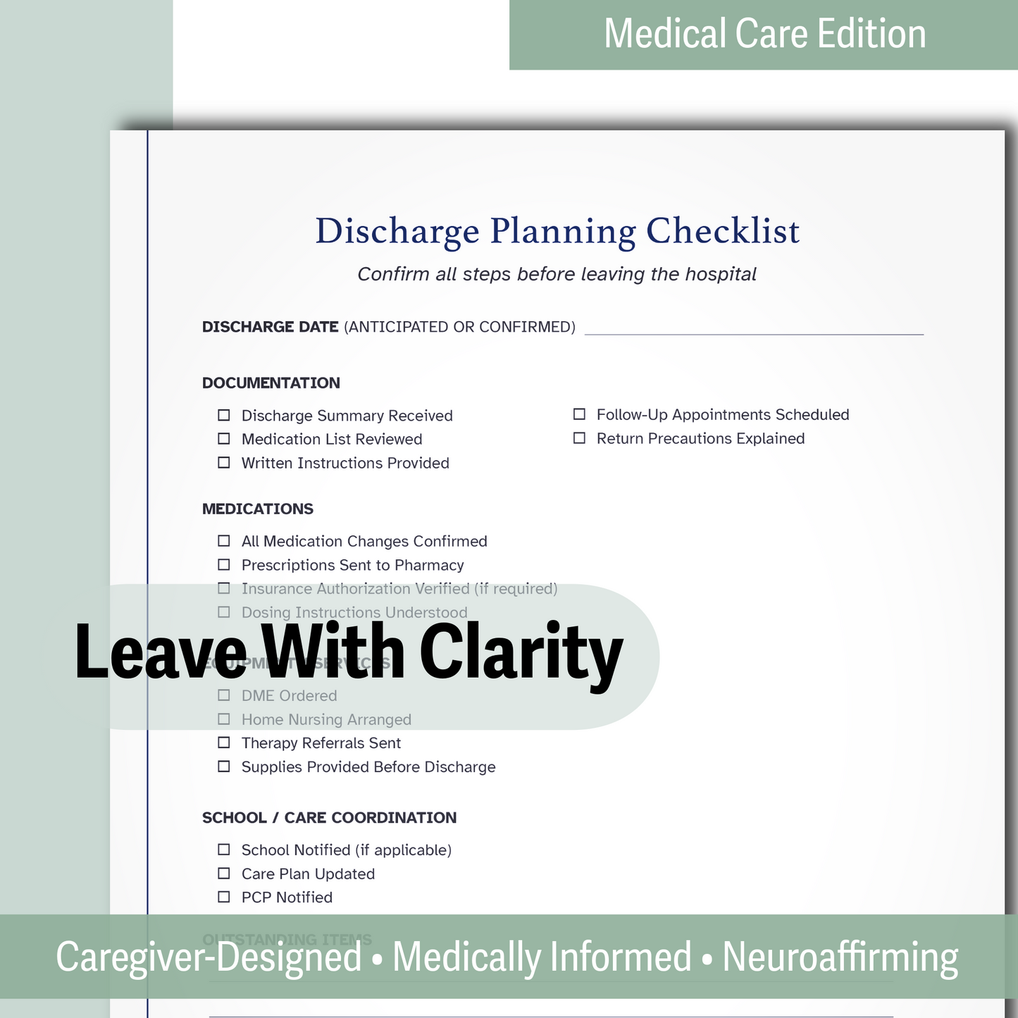 Hospital Stay Inpatient Advocacy Organizer