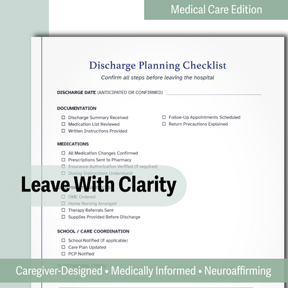Hospital Stay Inpatient Advocacy Organizer