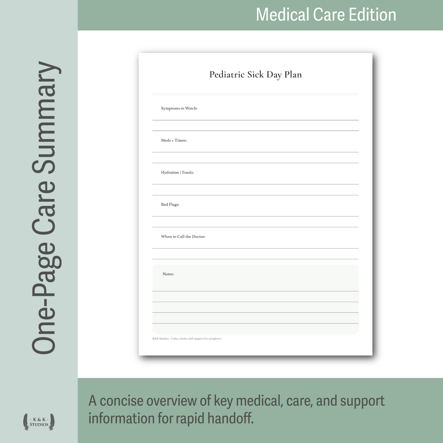 Daily Care & Caregiver Flow Bundle