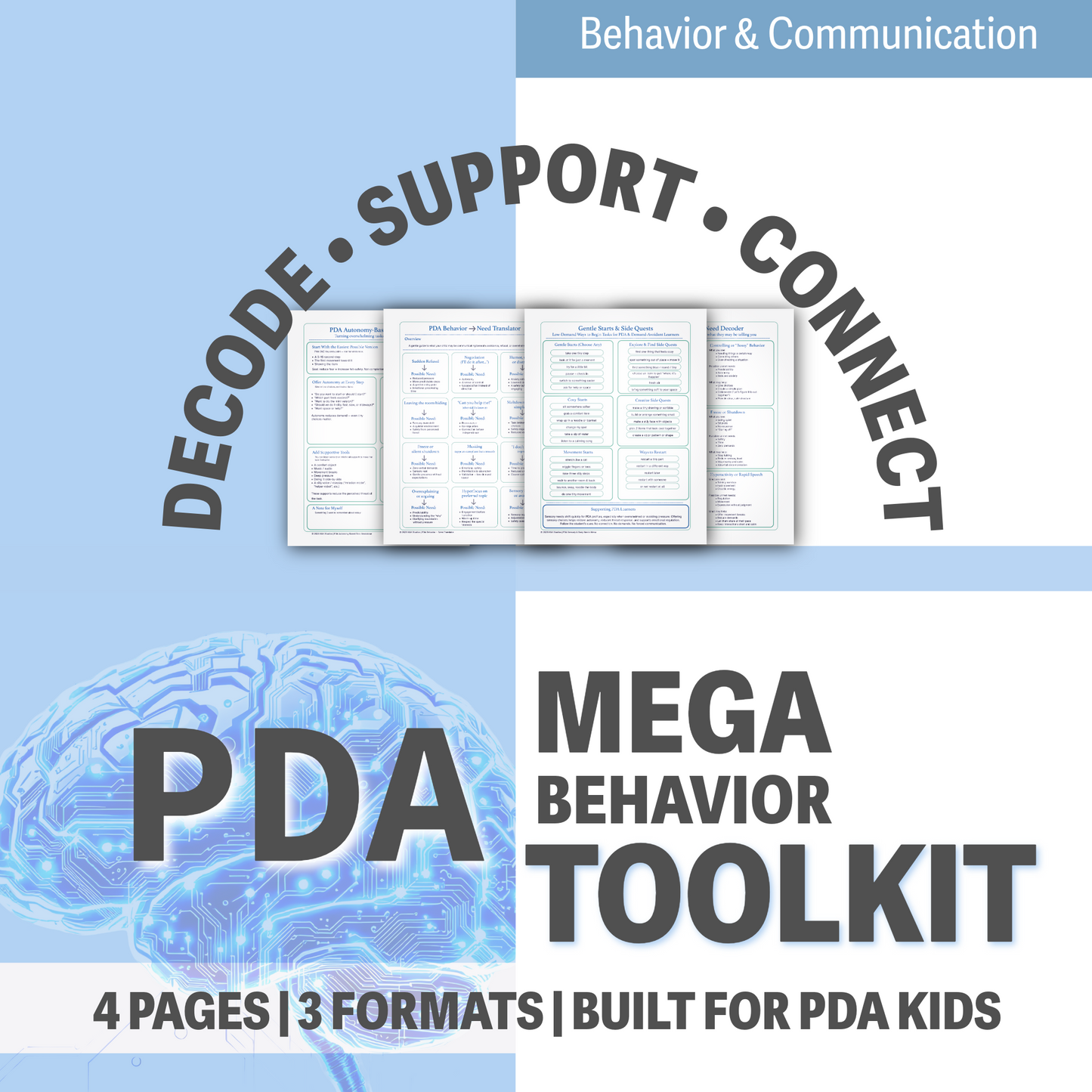 PDA Mega Behavior Bundle | Gentle Starts, Needs Decoder & Supports